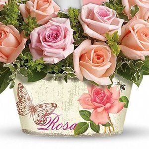 Teleflora Metal Flower Vase + Liners Multipurpose